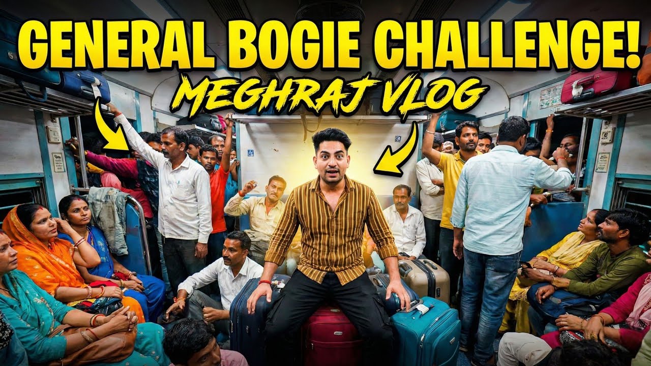 Vlog 20 Train General Bhogi Challenge Return To South Indian || Train General Dibba Train Yatra