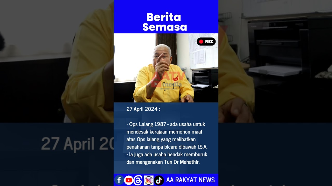 Ops Lalang 1987 - ada usaha untuk memburuk dan mengenakan Tun M
