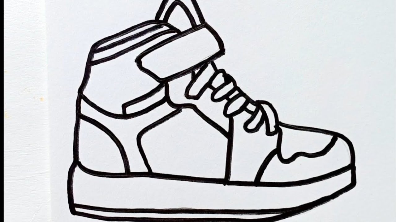 How to draw a shoe 👟, easy drawing, colouring a shoe #youtube#mibacolorandcraftofficial