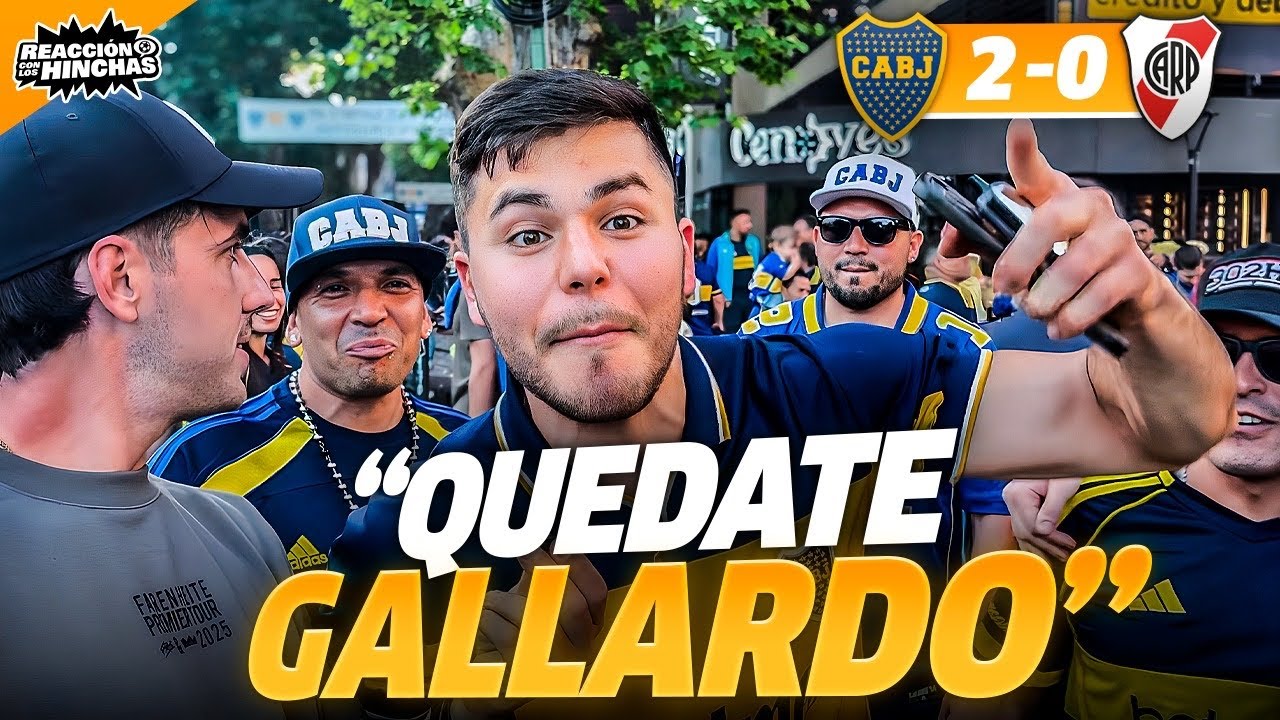 REACCIÓN CON LOS HINCHAS / BOCA 2-0 RIVER 
