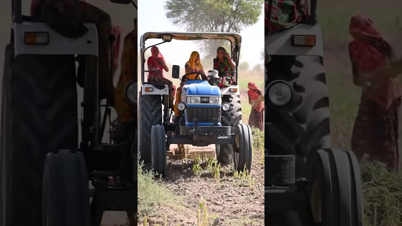 Rajasthani Women Driving a Tractor in the Fields 🚜🌾 | Power, Progress, and Pride of Rural India! 💪🌸