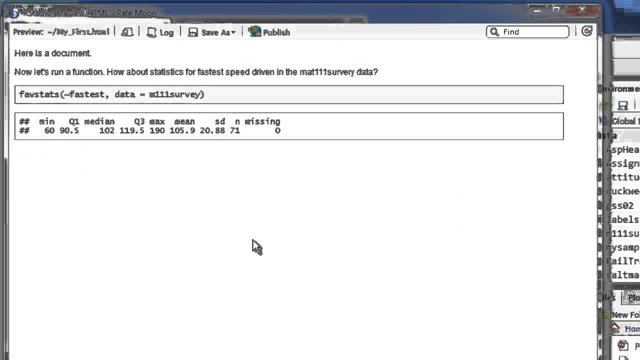 Introduction to R Markdown