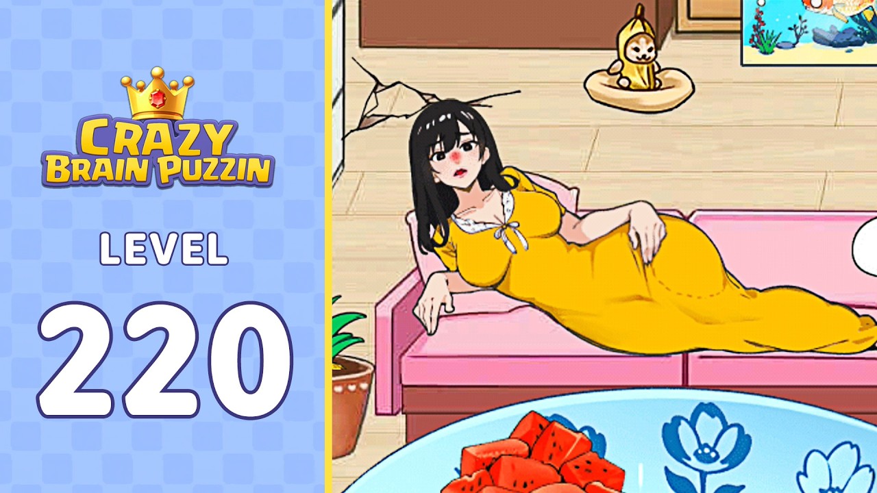 Crazy Brain Puzzle, уровень 220, Fruit Mix | Полное прохождение и решения! 🎯