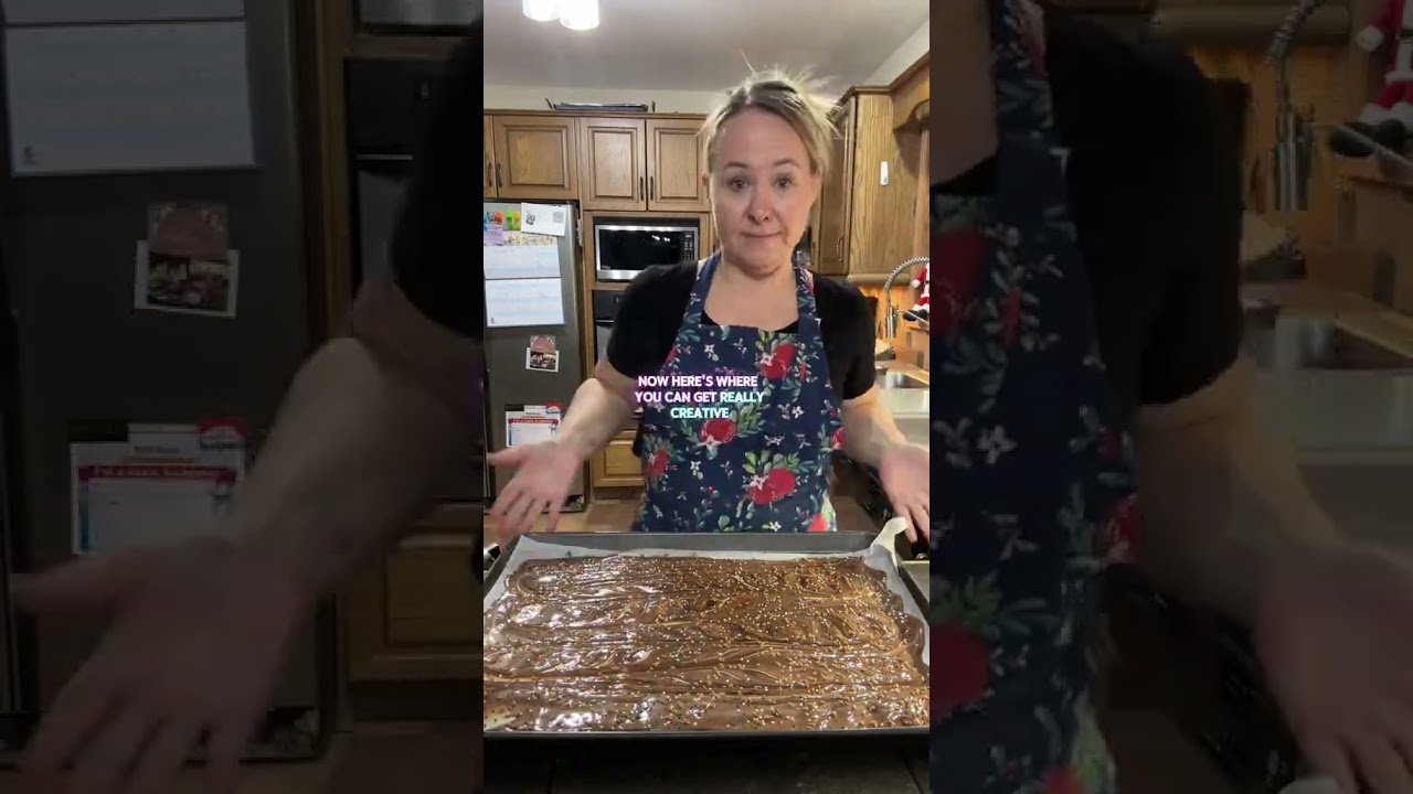 The easiest way to make festive chocolate bark bakedbythelake cottagefoodbaker homebakery