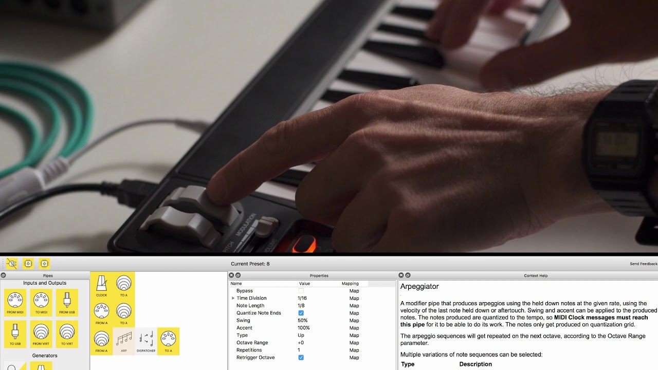Generating Additional MIDI Notes Using Midihub