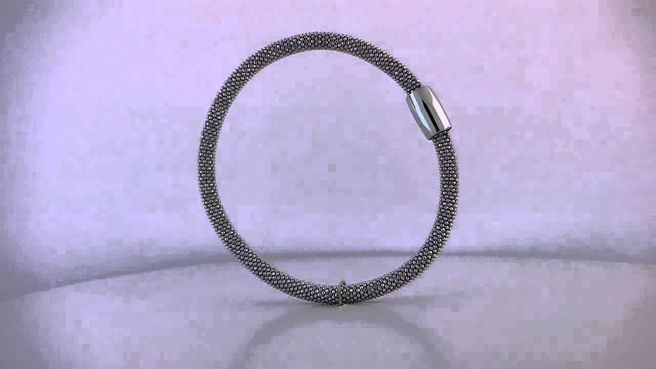 NTB411S Ntinga 5mm Flexible Silver Mesh Bracelet.