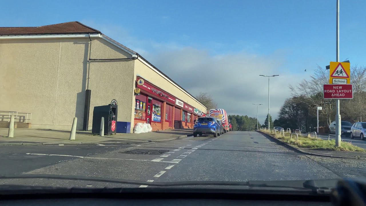 Driving in Glasgow - around Pollok - February 2021