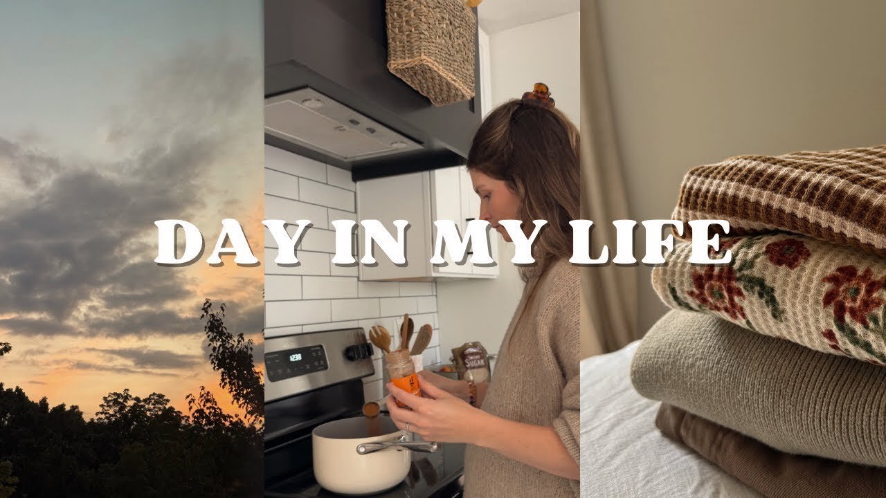 Day In My Life | cozy fall mom vlog, baking, free people haul, homemade coffee syrup and chatting