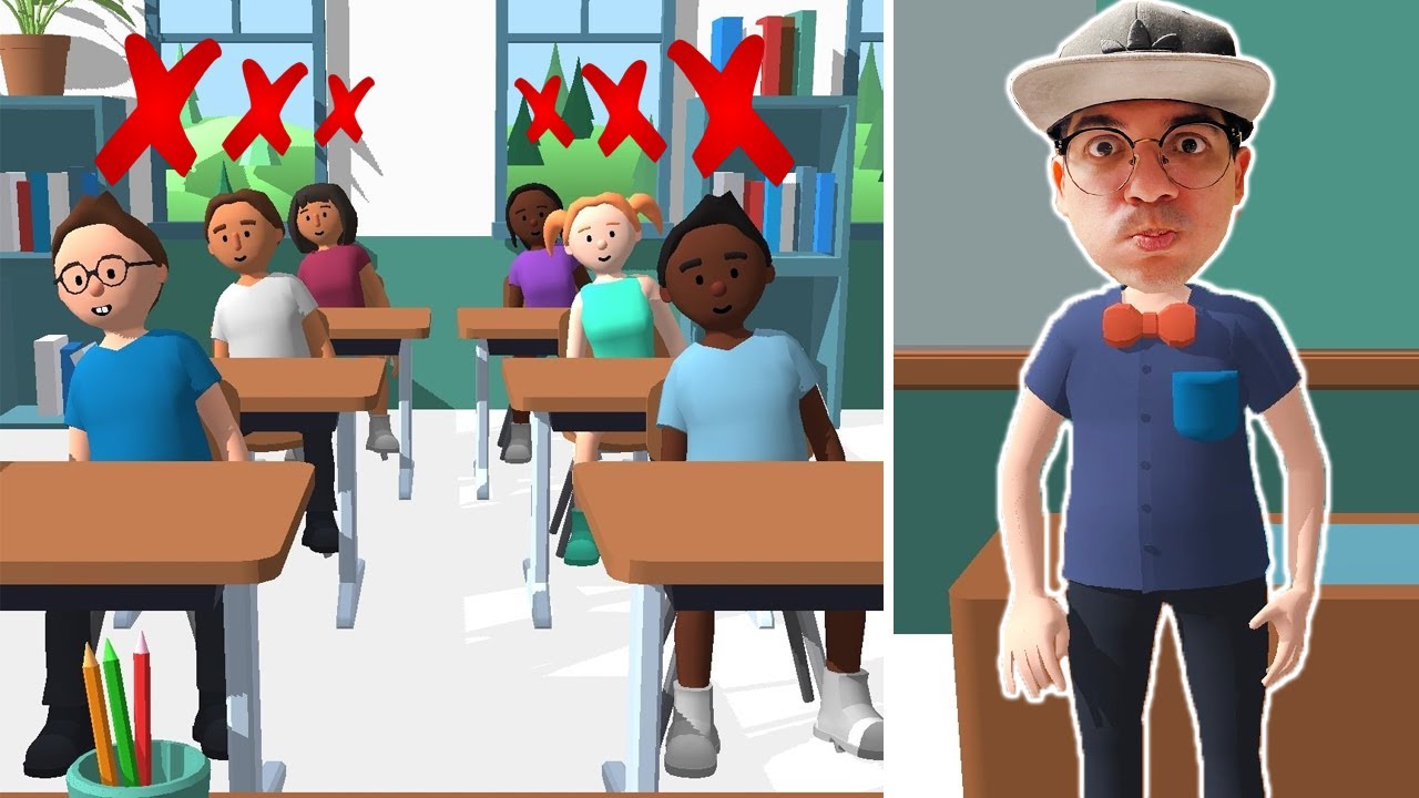VIREI PROFESSOR E REPROVEI TODOS OS ALUNOS!!! - Teacher Simulator (jogos de celular)