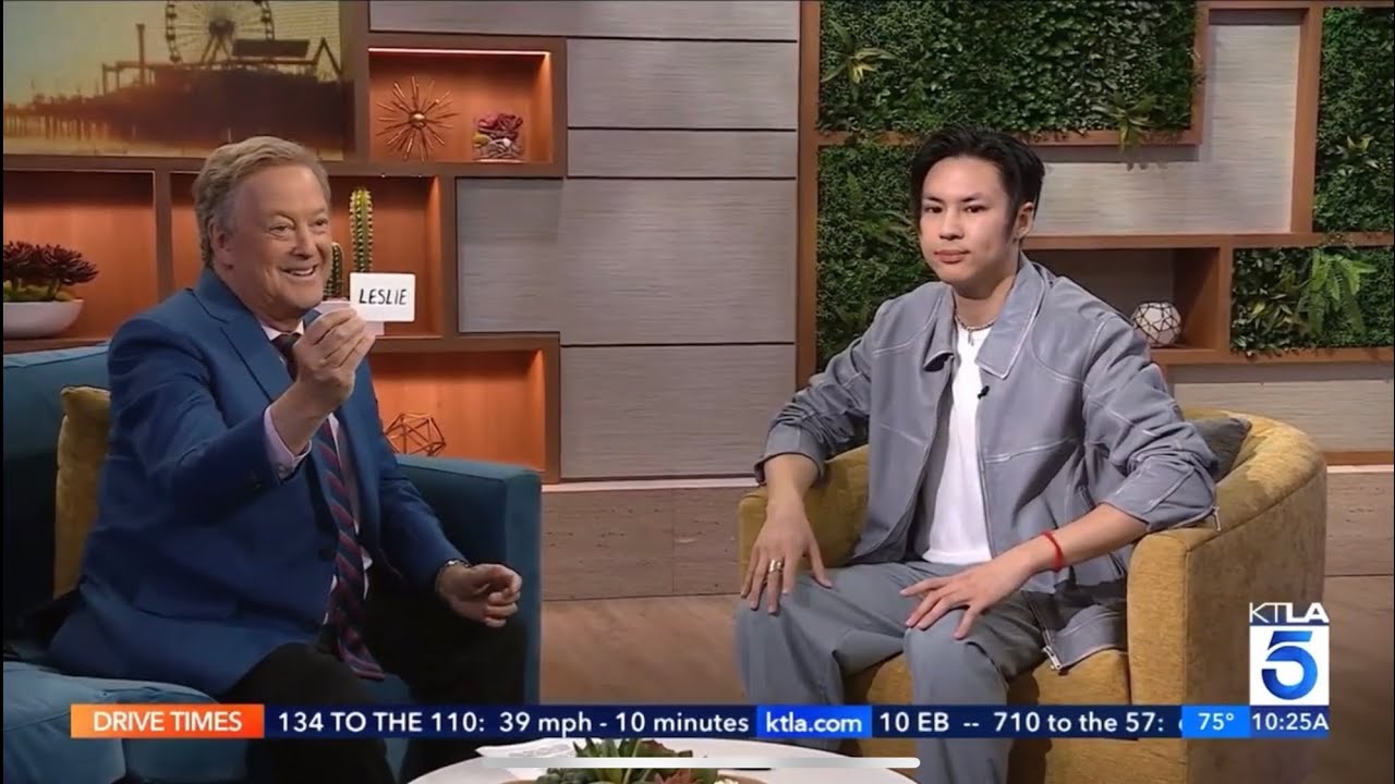 Kevin Li does magic on KTLA 5 with Sam Rubin