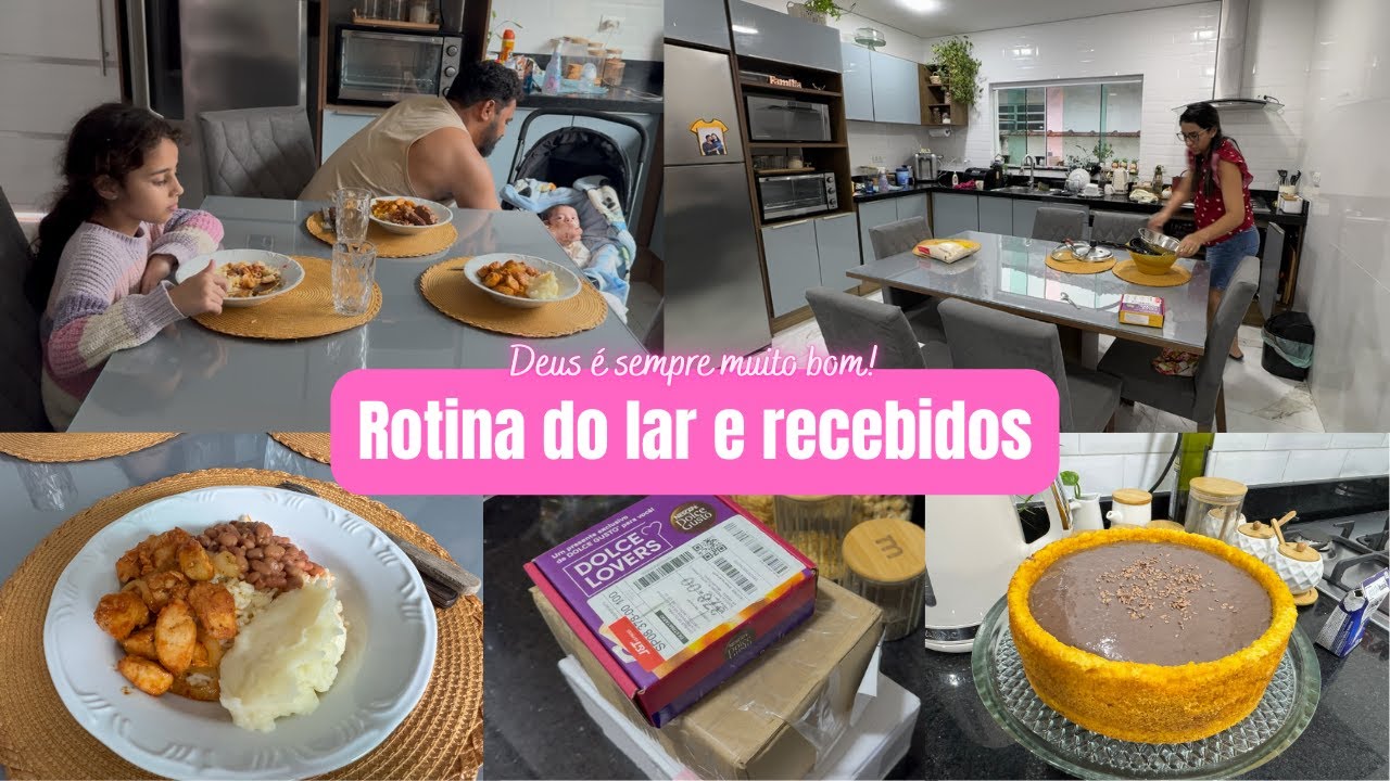 Cuidando do lar| Fiz almoço e organizei a casa| receitinha infalível de bolo| Recebidos lindos!