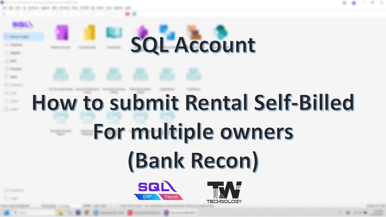 SQL Account - How to Key in Self-billed Rental for Multiple Owners