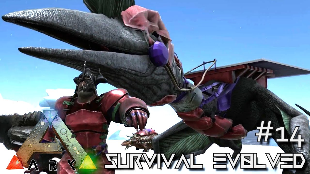 MODDED ARK: Survival Evolved - ARMORED QUETZAL EPIC GRAPPLING HOOK TAME !!! E14 (Gameplay)