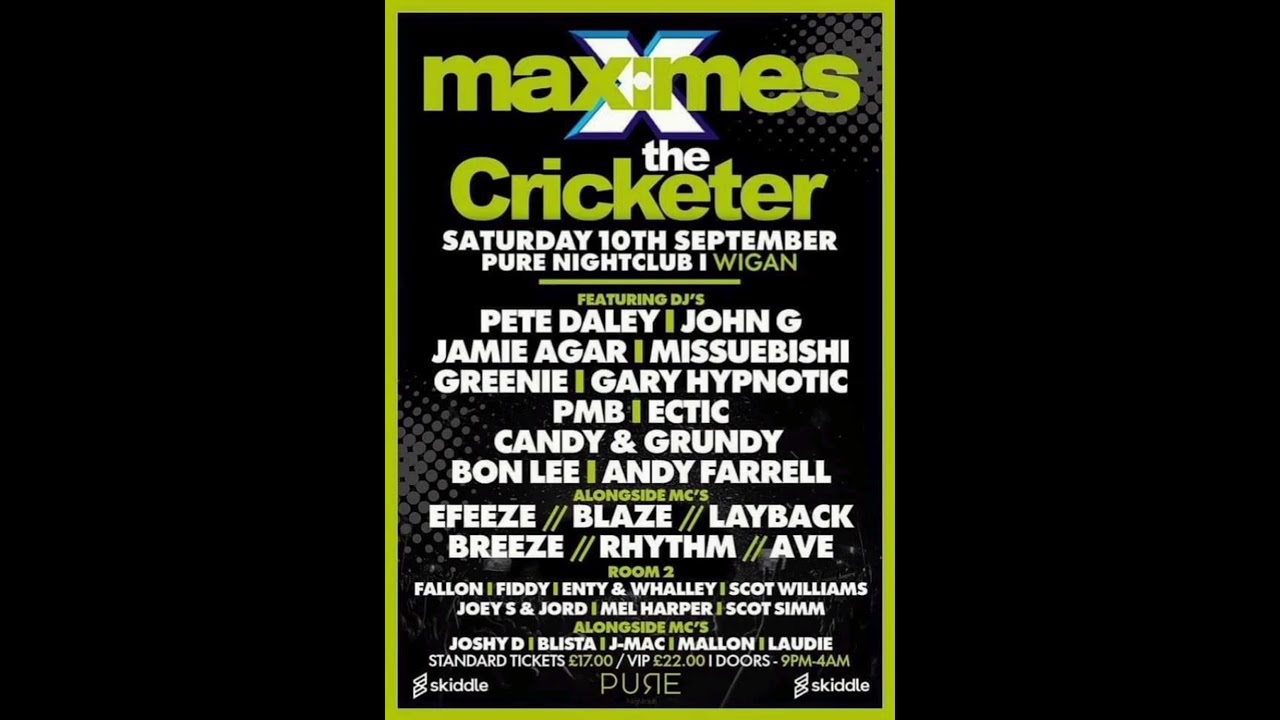 Dj John G Breeze Ave layback | Maximes The Cricketer | Pure Nightclub Wigan | 10th September 2022