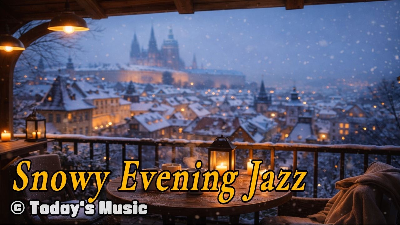 Snowy Evening Jazz Music | Cozy Piano & Bass for Winter Relaxation & Study (10 Hours)