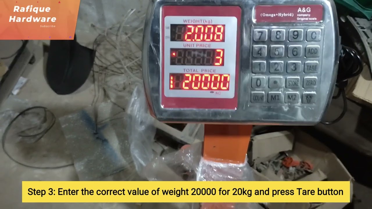 100kg A&G weight scale indicator calibration|settings|subtitles in English