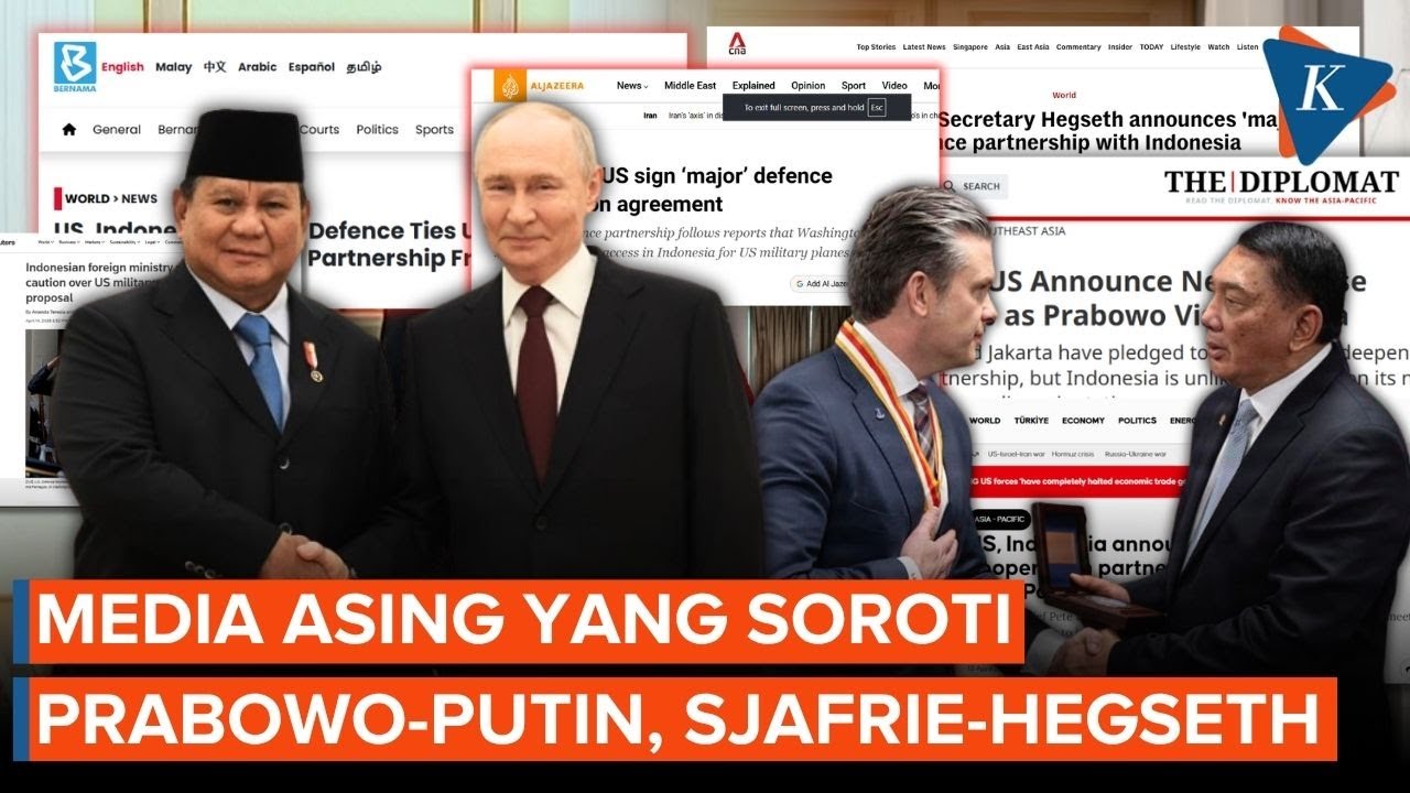 Media Asing Soroti Pertemuan Menhan Indonesia ke AS dan Prabowo di Rusia