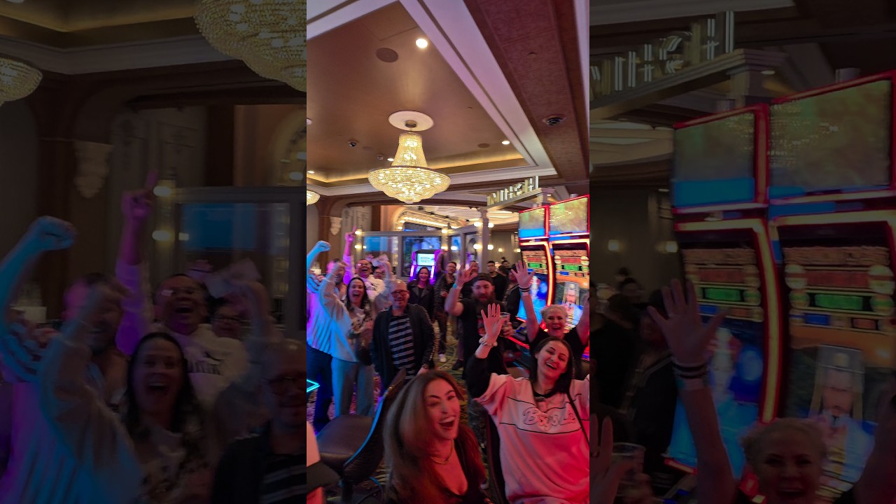 Our MASSIVE WIN Has The Crowd Screaming!!! #vegas #slots #casino