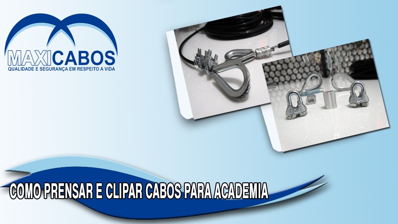 COMO PRENSAR CABO DE AÇO REVESTIDO PARA ACADEMIA