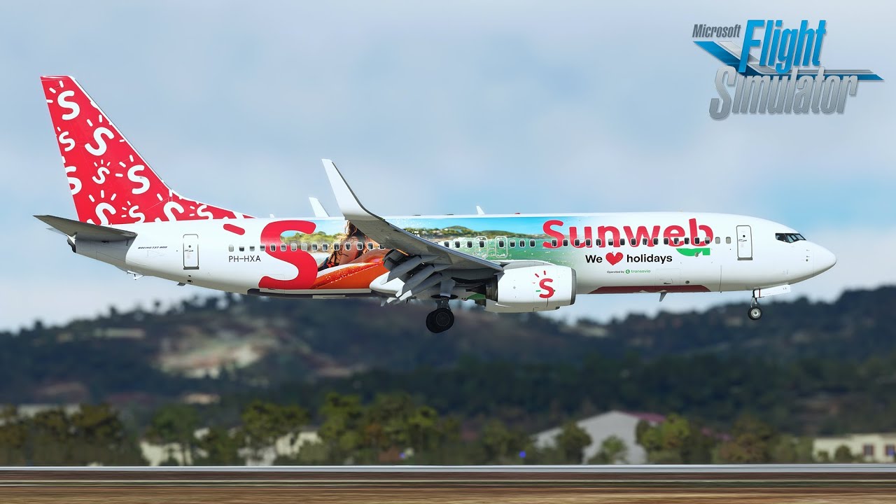 MSFS 2020 - PMDG 737 | Sunweb livery landing in Zakynthos, Greece