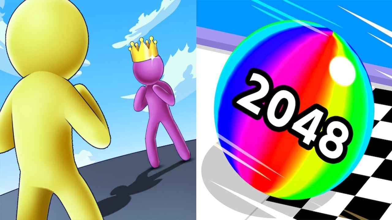 Giant Rush! VS Ball Run 2048 Android iOS Gameplay (Level 1-10)