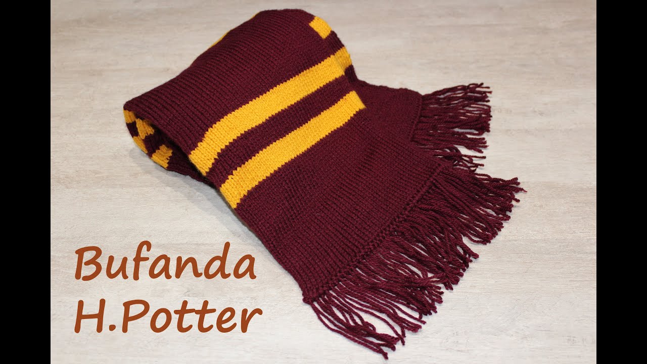 Bufanda H. Potter con agujas circulares