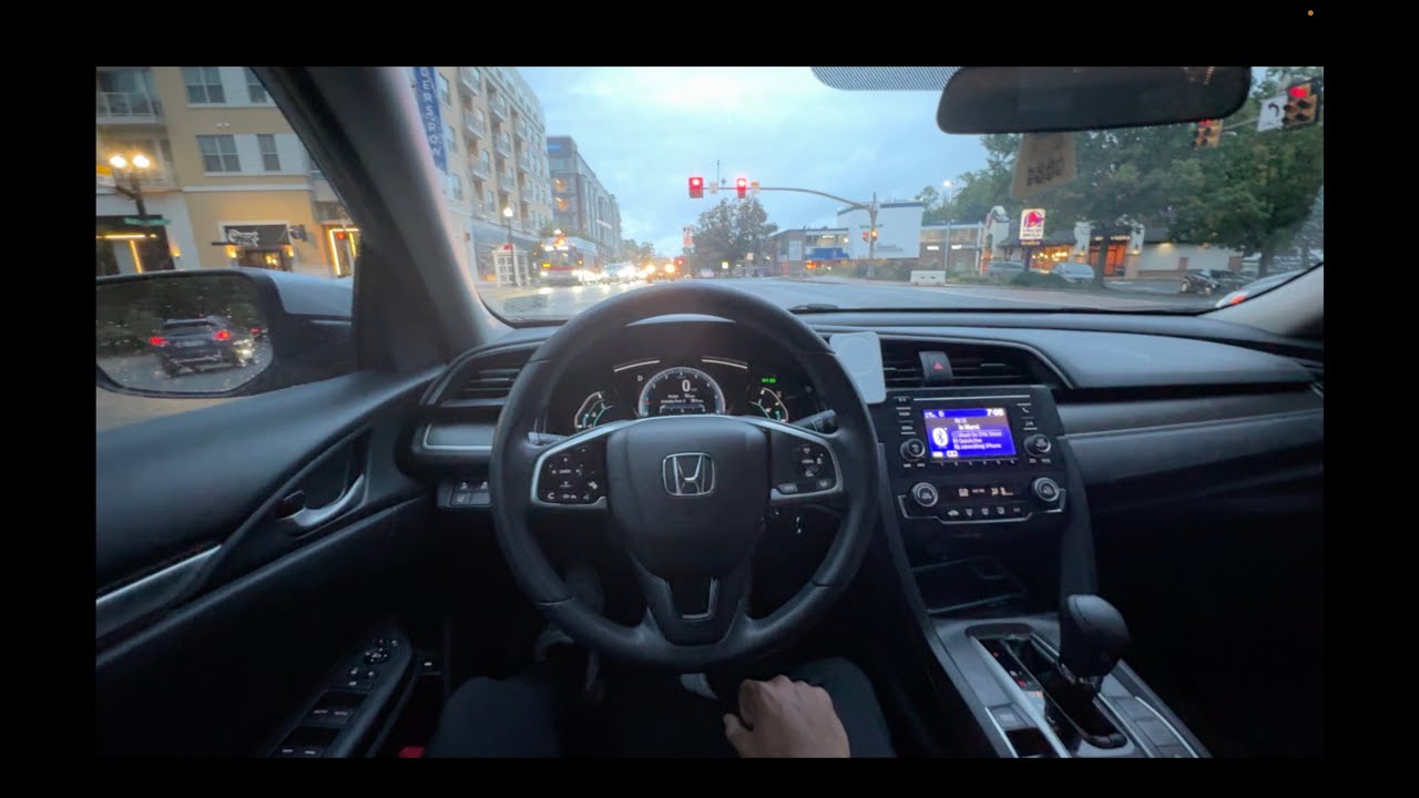 2020 Honda Civic POV DRIVE (RAINY ASMR CAR DRIVE)