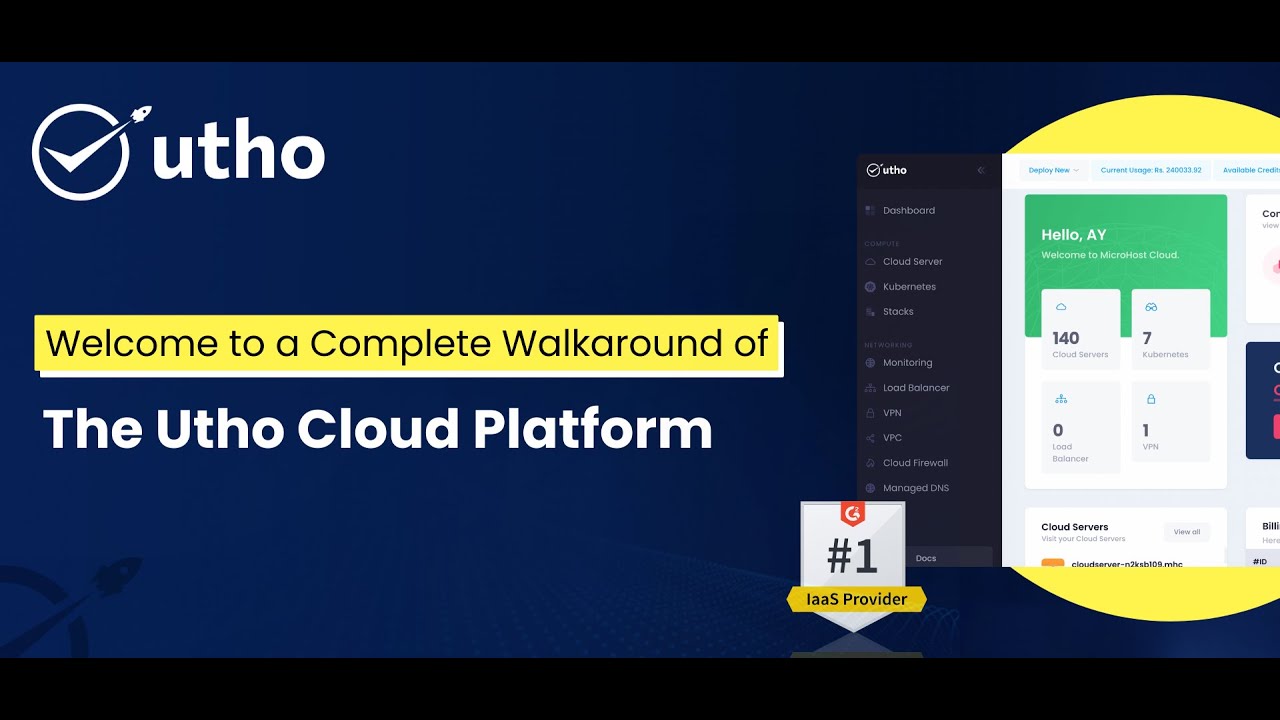 Welcome to a Complete Walkaround of the Utho Cloud Platform