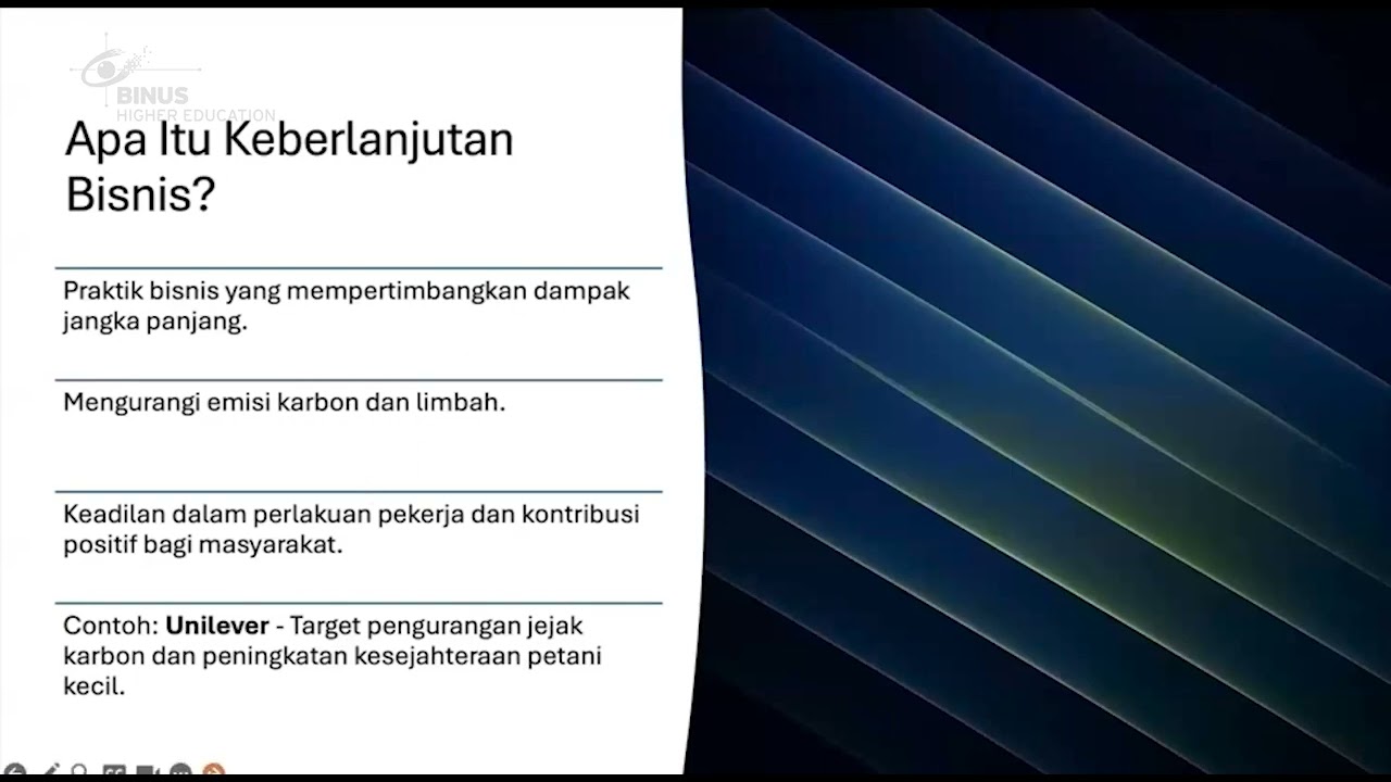 01.  Keberlanjutan dan Keberlanjutan Bisnis