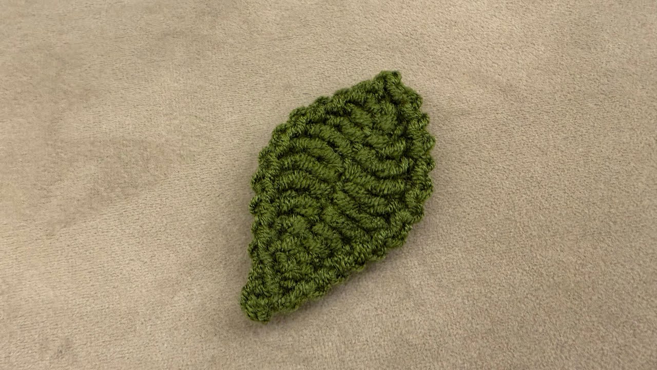 حياكة كروشية ورقة شجر crochet leaf 🍃 