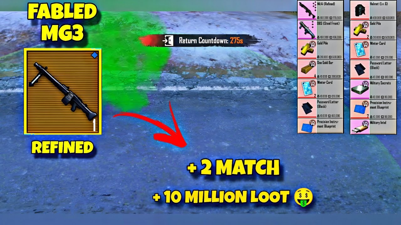 Fabled MG3 Earned Me 10 Million Loot 🤑 JUST 2 Matches In PUBG METRO ROYALE CHAPTER 29