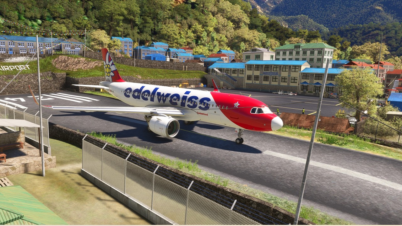 Epic Aviation Moment! Edelweiss Airbus A320neo Takeoff at Lukla Airport