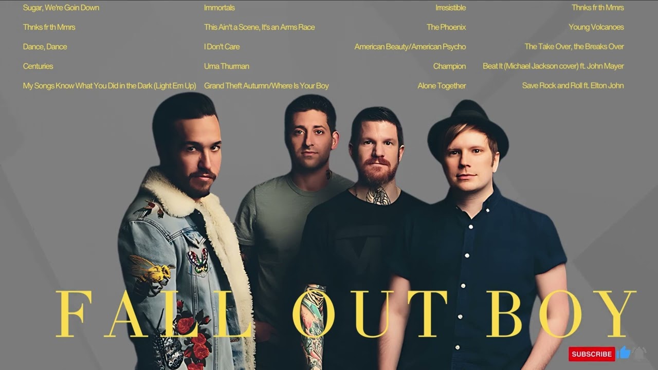 Fall Out Boy's Emo Anthem Anthems 🎸 - Greatest Hits Full Album (2024) 🌟