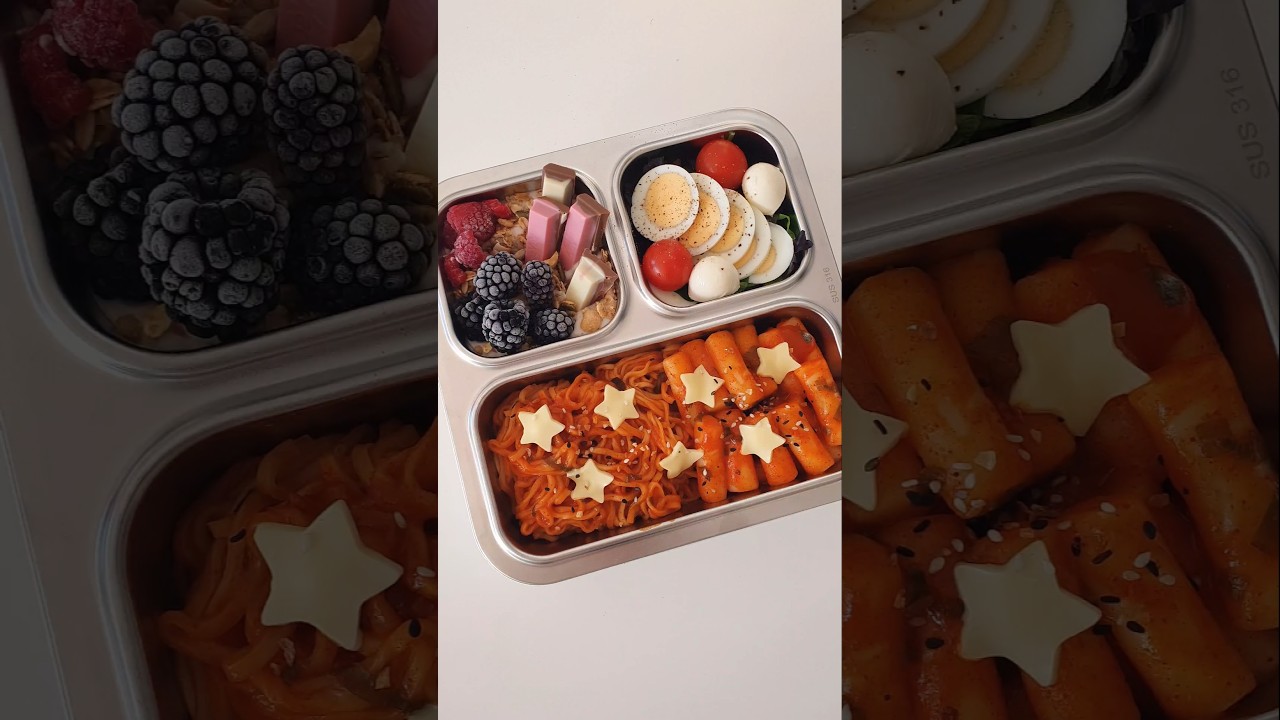 🔥 Pack my Lunchbox with me *SWEET, SPICY & ADDICTING!* #asmr #bento #lunch #shorts