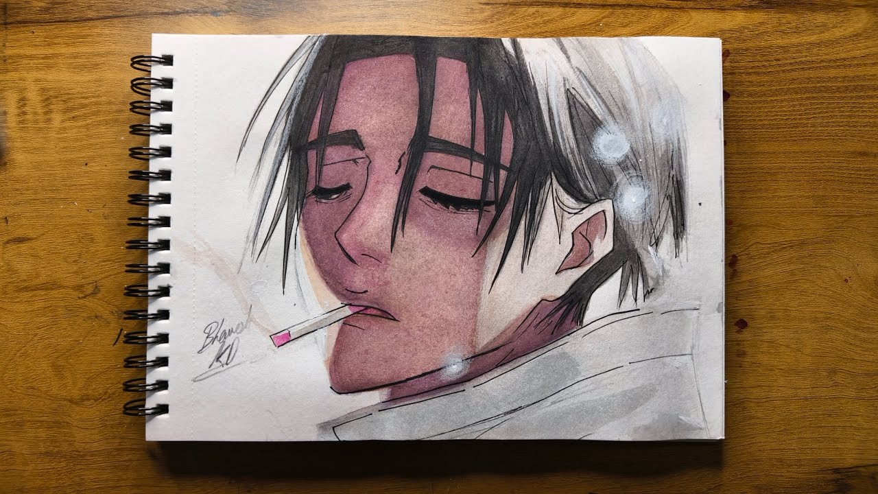 Drawing the Strongest special grade ? 💧 yuta Okkotsu watercolor speedpaint