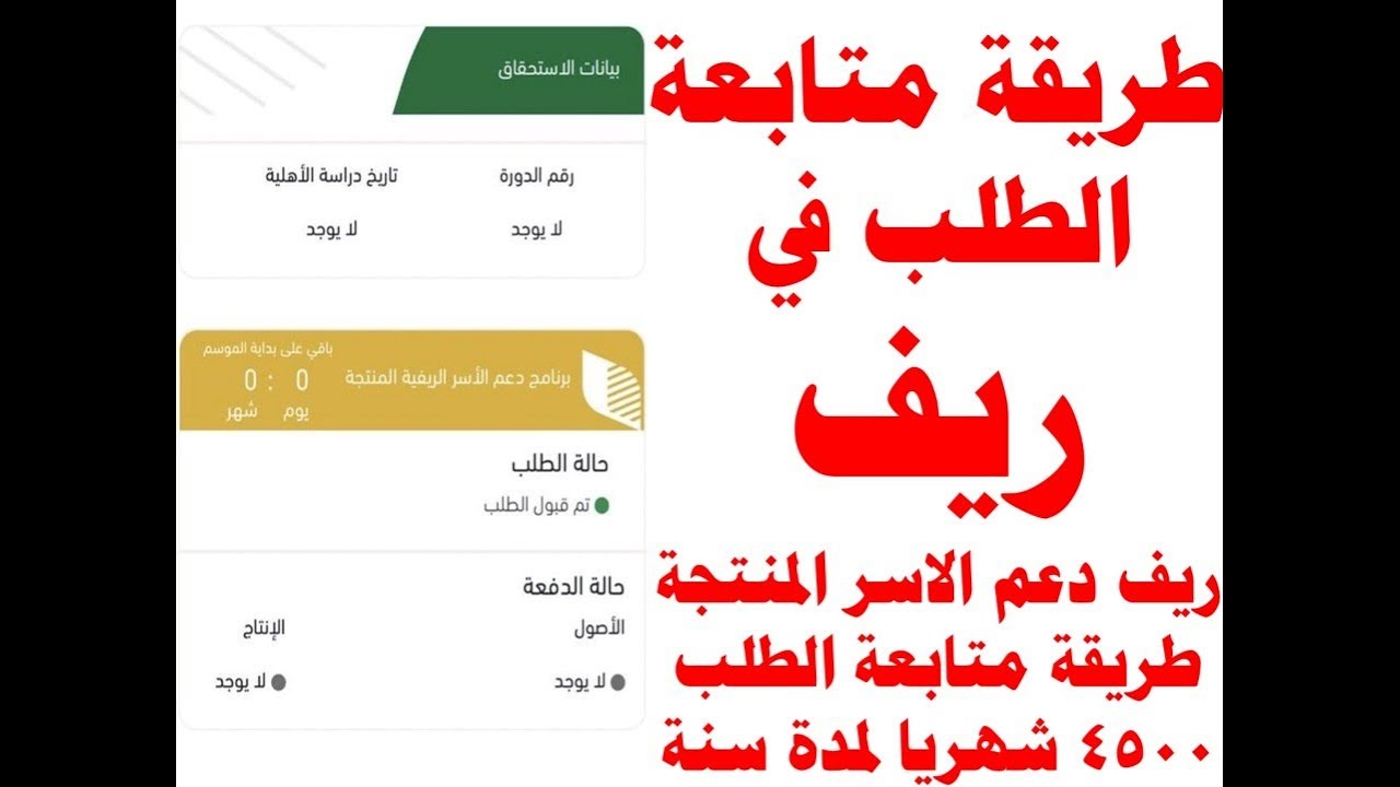 طريقة متابعة الطلب في ريف و طريقة تعديل الآيبان البنكي (كيف اعرف اني مؤهل في ريف )