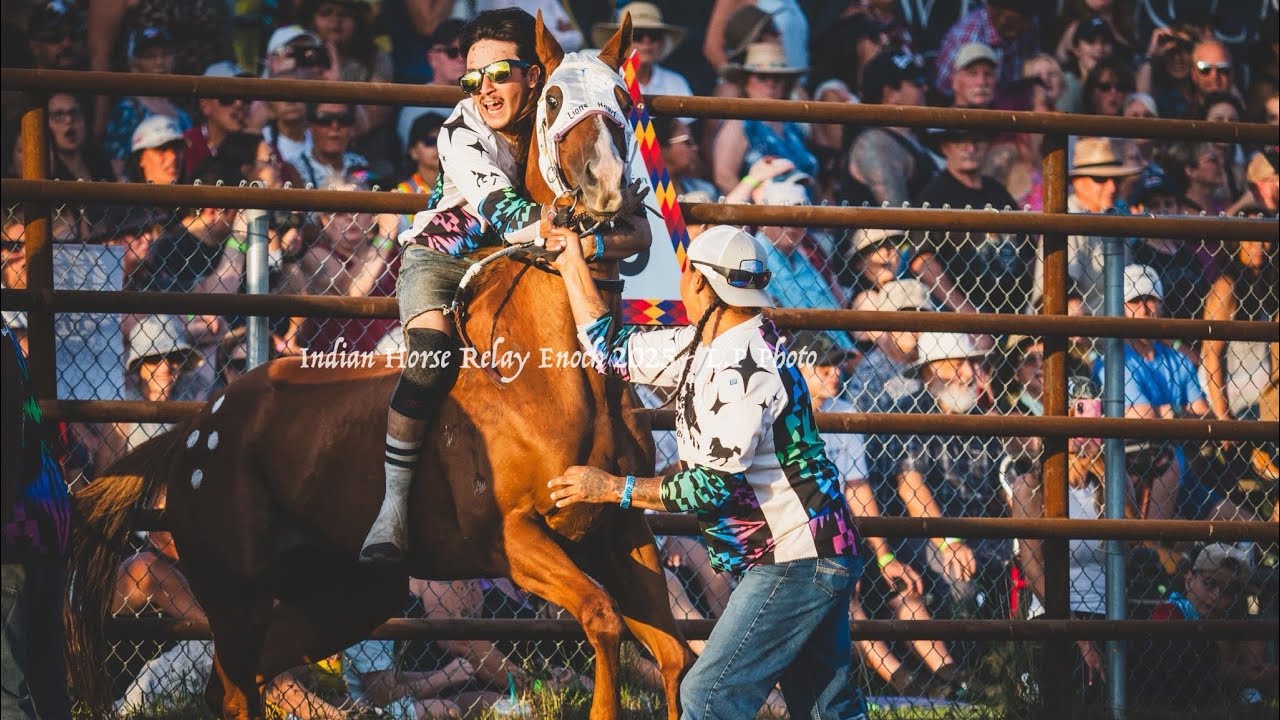 Indian relay Enoch Cree nation day 1 catcher pov 🏇