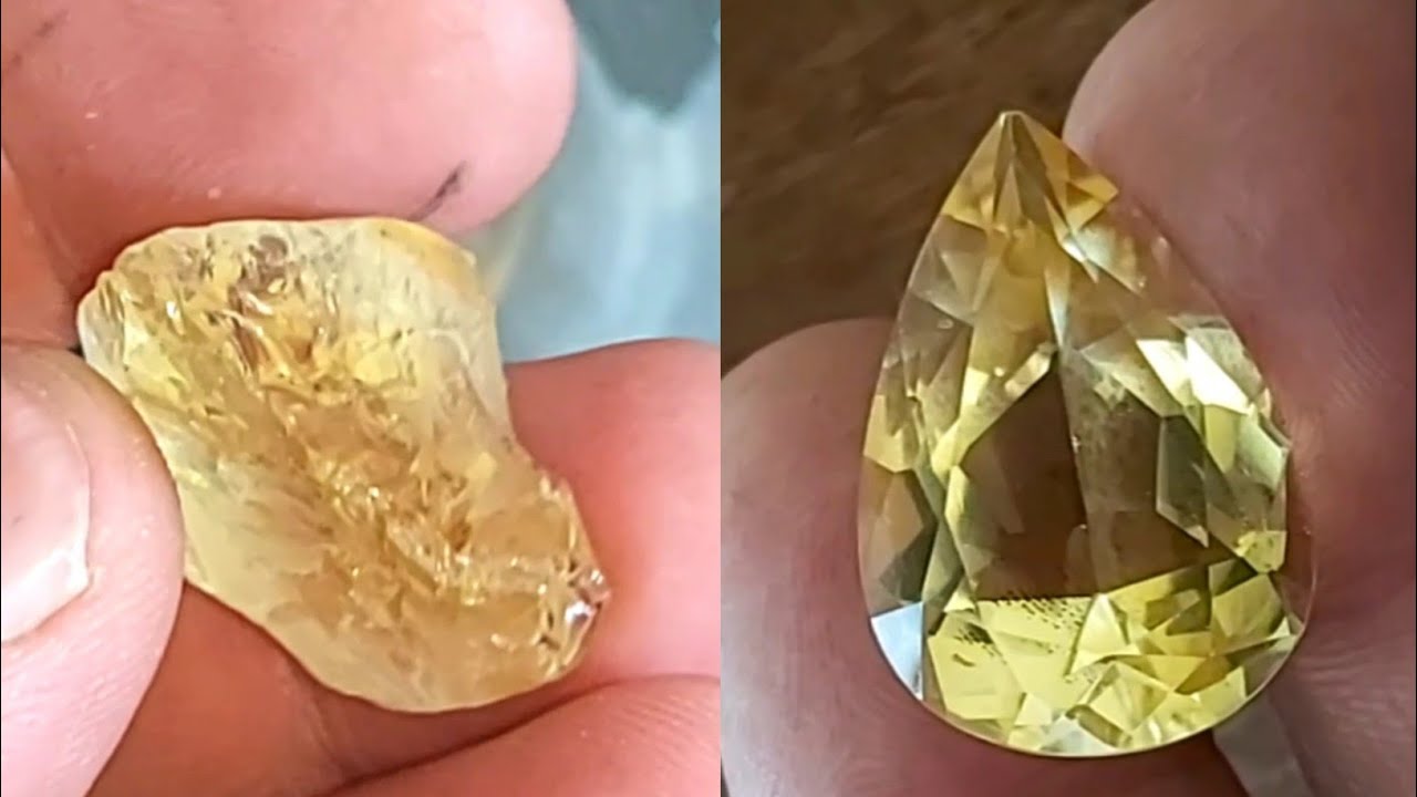 How are gemstones cut faceting and polishing | How to cut and polish citrine stone |  lapidary