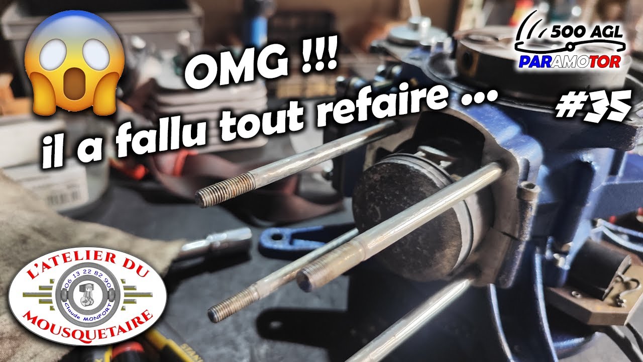 #35 - Casse et réparation moteur paramoteur ! Chez Claude Monfort.