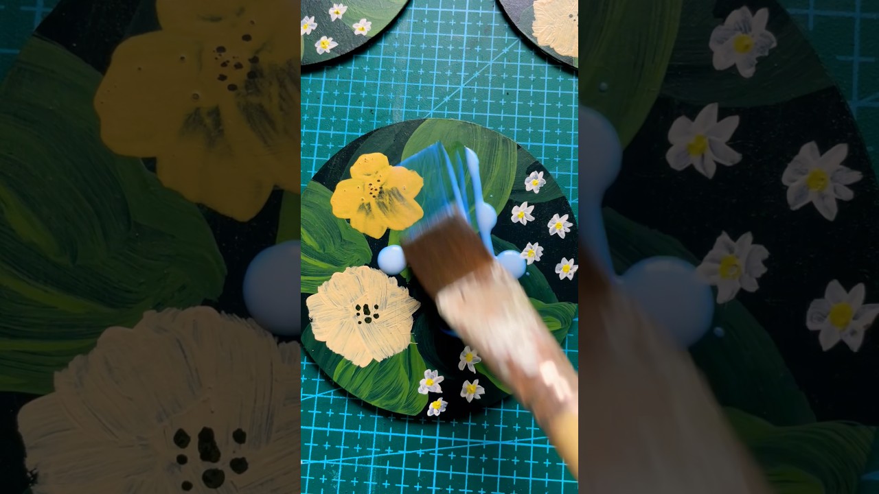 Making coasters with acrylic paints? Do apply 2-3 coats of Varnish with 5 hrs gap between each coat