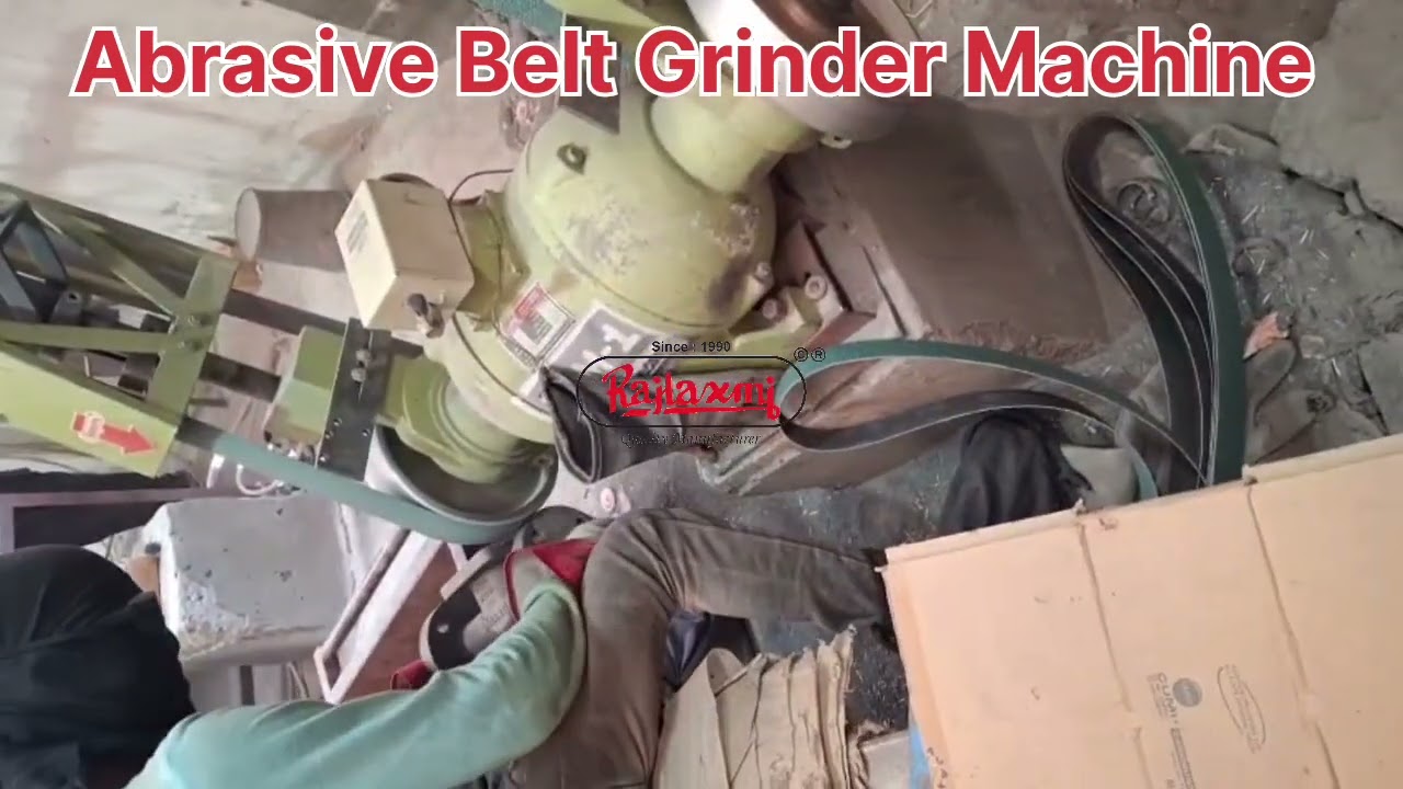 Rajlaxmi Rolex Enterprise Manufacturing Heavy Duty Abrasive Belt Grinder Machine Rajkot Gujarat 