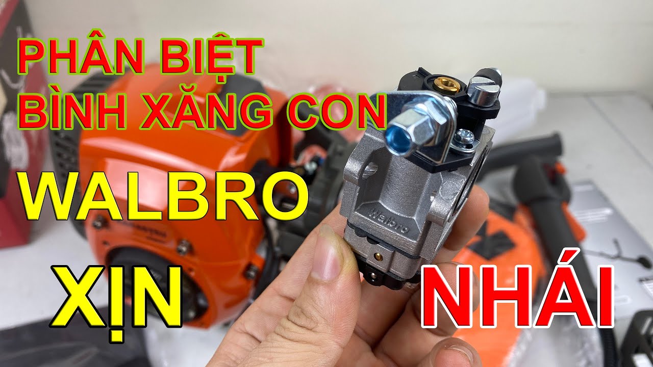 Phân biệt bình xăng con Walbro chính hãng | Chế walbro máy cắt cỏ