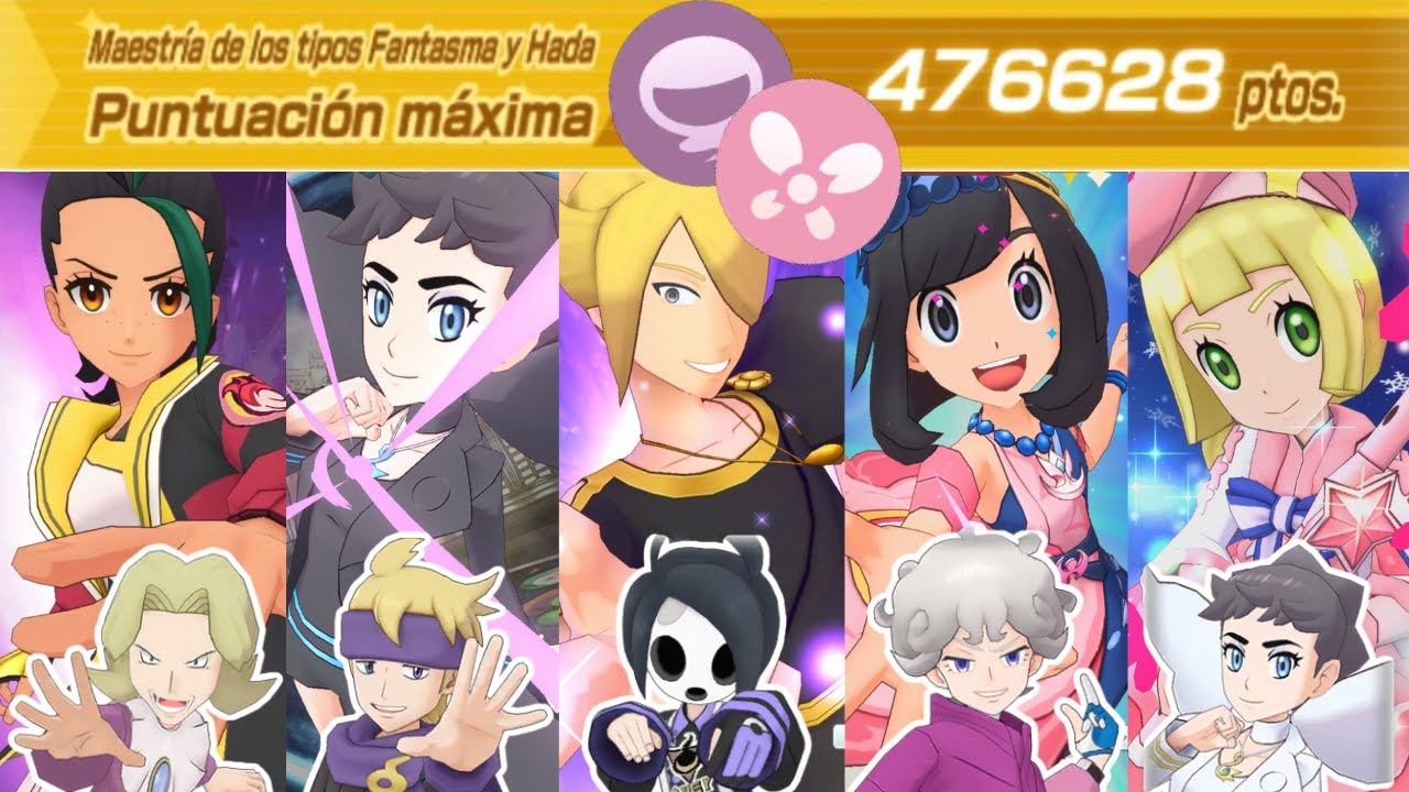 Puntuación Máxima Fantasma/Hada +476K puntos. - Pokémon Masters EX.