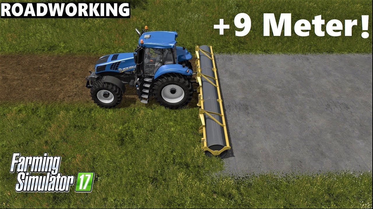 Farming Simulator 17 | ROADWORK | +9 METER ASPHALT LAYING