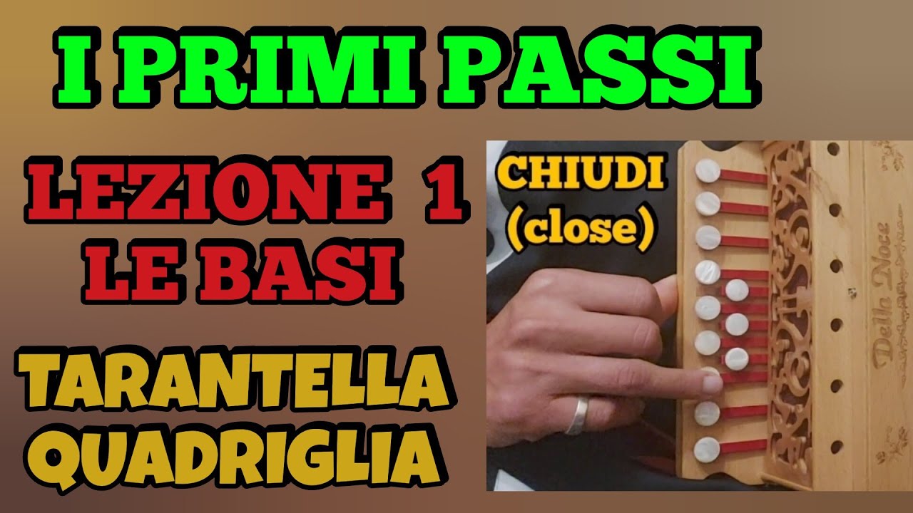 Lezione di organetto FACILE: bassi tarantella e quadriglia, i primi esercizi [Lezione 1]