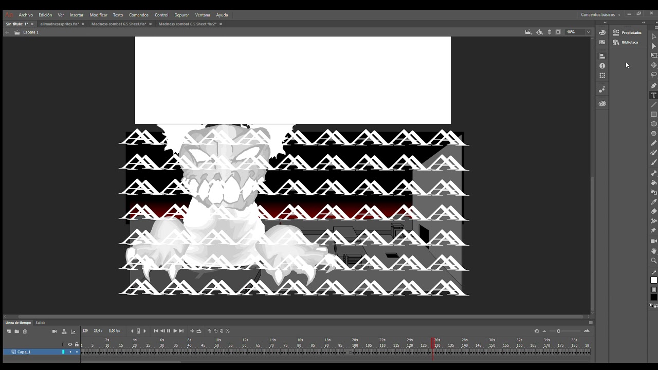 wenas aca una animacion de madness combat echa en adobe animation :D
