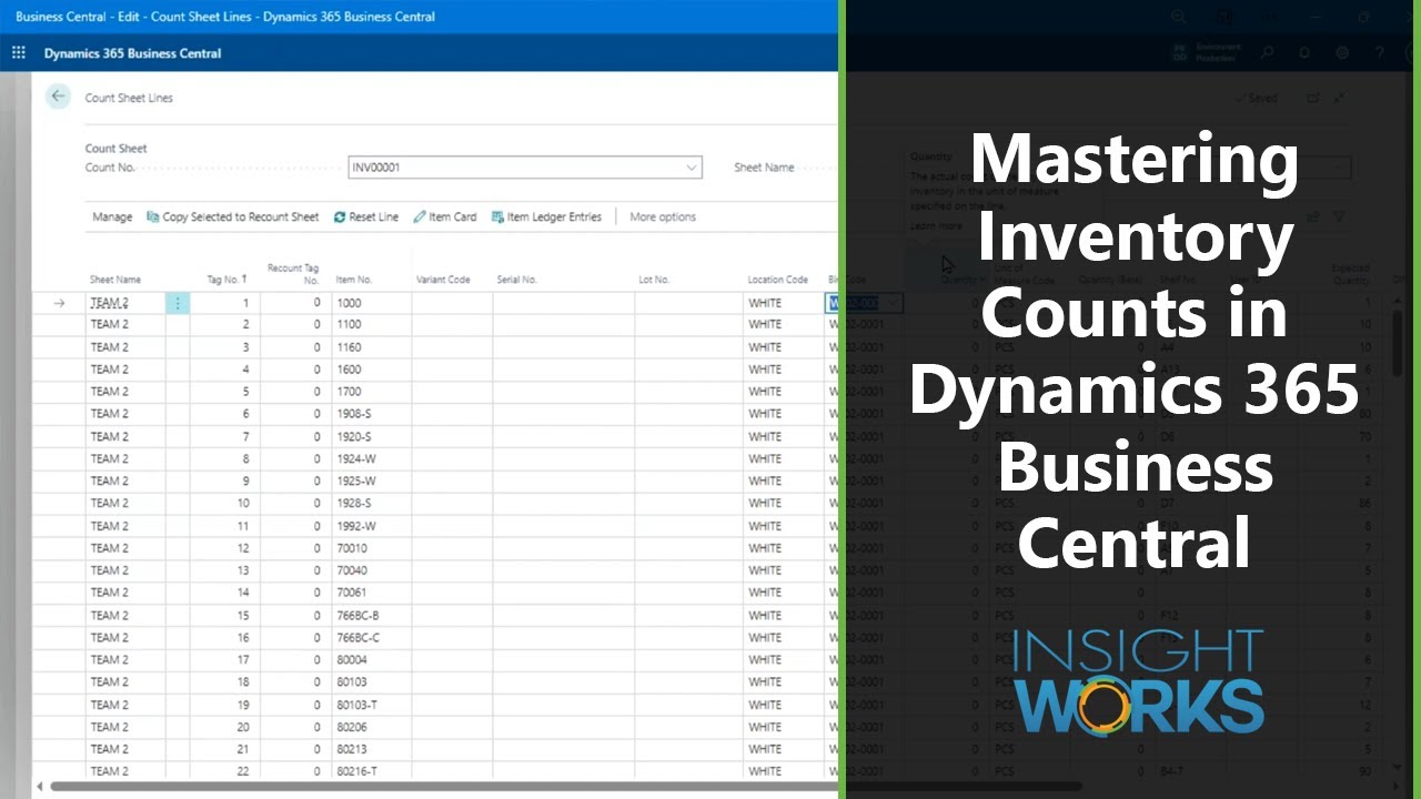 Mastering Inventory Counts in Dynamics 365 Business Central