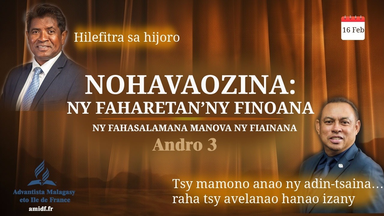 NOHAVAOZINA - NY FAHARETAN'NY FINOANA