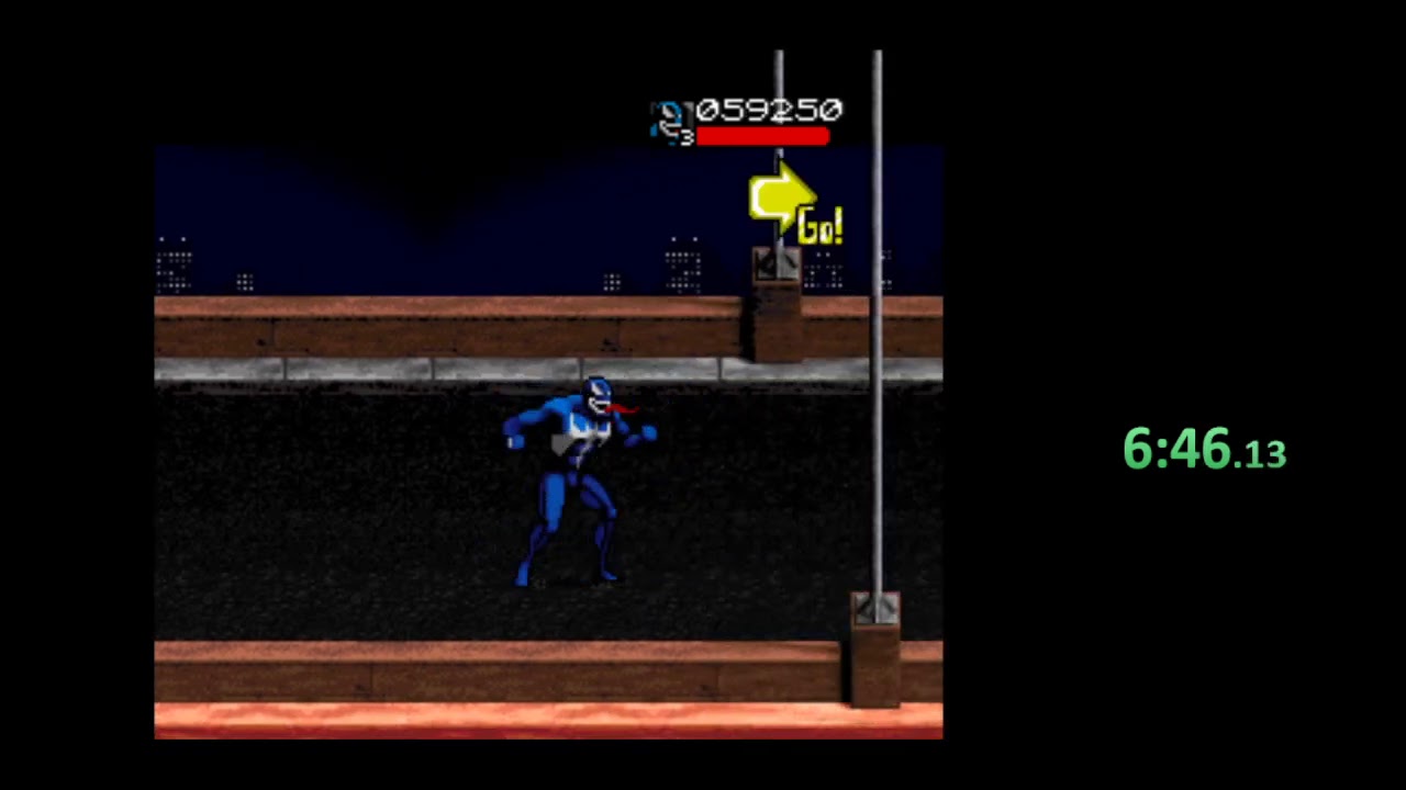 Venom Spiderman Separation Anxiety SNES Speedrun Any% Glitchless World Record 43:41