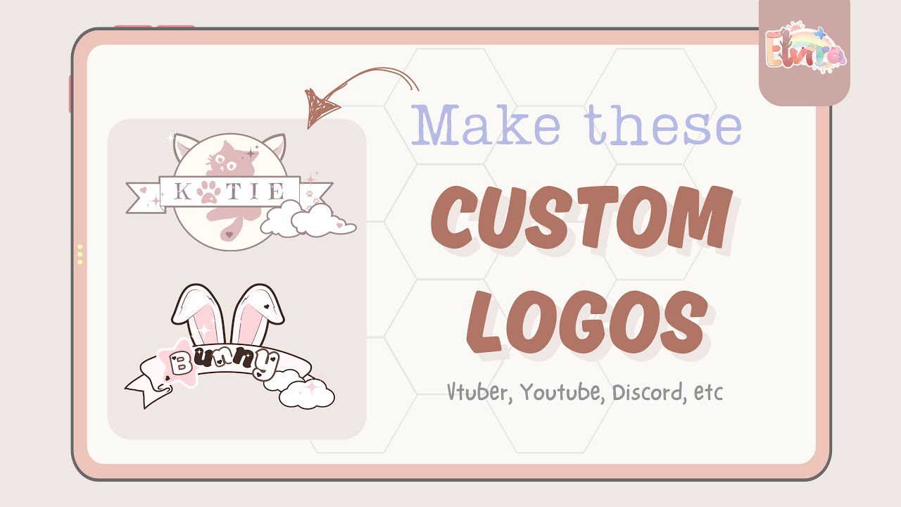 Make Cute Logos for FREE! (Vtuber, YouTube, Discord) | Tutorial + Timelapse